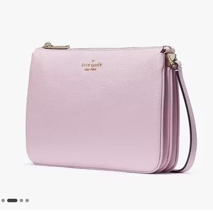 COPY - NWT Kate Spade Leila triple gusset crossbody (quartz pink) w/ dust bag 🩷